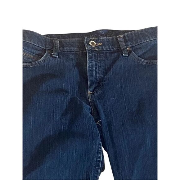 Wrangler Womens Dark Wash Q baby No Gap Waistband Bootcut Jeans Size 11/12 X 32 - Picture 2 of 4